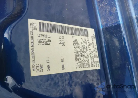 2020 Nissan Altima Sr Fwd z USA, uszkodzony, nr VIN 1N4BL4CV0LC176330